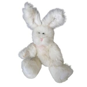1996 Berkeley Designs Bunny Rabbit White Stuffed Plush Jointed 16" SOFT Easter